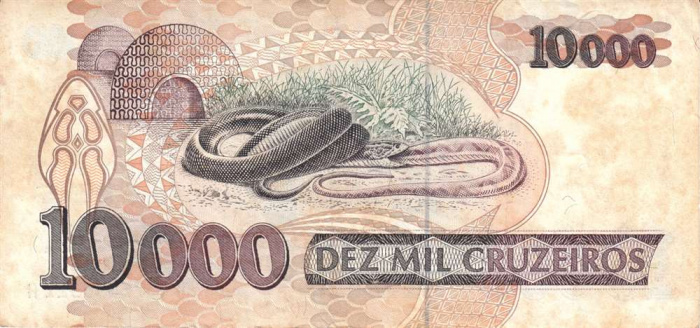 () Банкнота Бразилия Без даты год 10 000  &quot;&quot;   VF