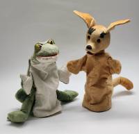 Игрушки Би Ба Бо 2 шт СССР кукольный театр на руку Лягушка и Собачка