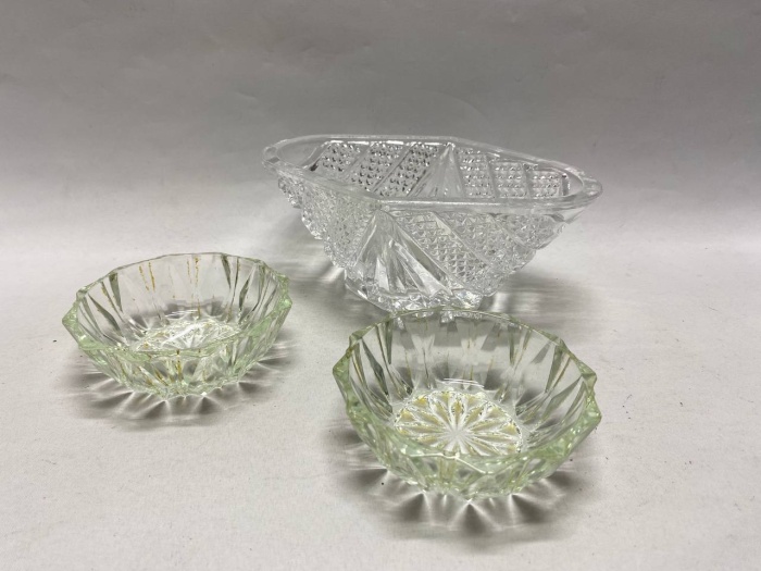 Салатник ладья и 2 креманки