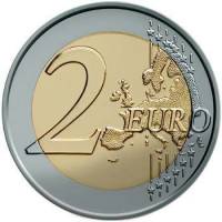 (2014) Монета Франция 2014 год 2 евро  2. Новая карта ЕС Биметалл  UNC