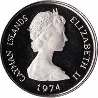 (№1972km3) Монета Каймановы острова 1972 год 10 Cents (Бисса)