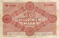 (№1923P-S969) Банкнота Германия 1923 год "10,000,000,000,000 Mark"