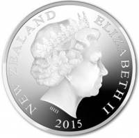 (№2015) Монета Новая Зеландия 2015 год 1 Dollar (КИВИ выборочный цвет)