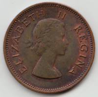 () Монета ЮАР (Южная Африка) 1955 год   ""   Бронза  VF