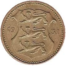(1931) Монета Эстония 1931 год 10 центов   Медь-Никель  VF