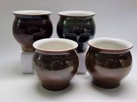Горшки 4 штуки обливная керамика СССР 