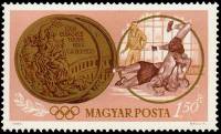 (1965-86) Марка Венгрия "Борьба"    Медалисты сборной Венгрии на летних олимпийских играх 1964 в Ток