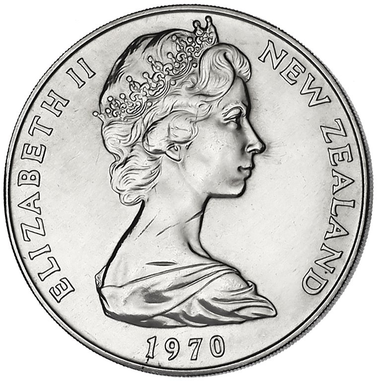 (1970) Монета Новая Зеландия 1970 год 1 доллар &quot;Гора Кука&quot;  Медь-Никель  UNC