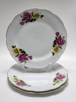 Тарелки 3 шт столовые фарфор Китай 20 век диаметр 23 см