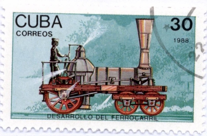 (1988-068) Марка Куба "Паровоз (1839)"    Локомотивы II &Theta;