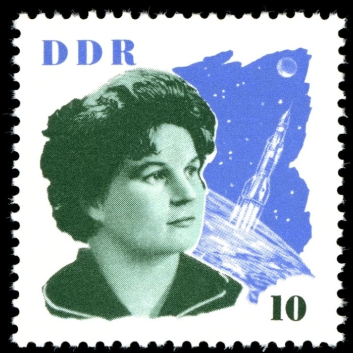 (1963-061) Марка Германия (ГДР) "Терешкова"    Космонавты II &Theta;