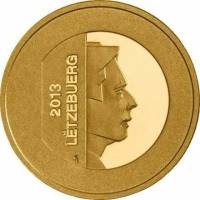 (№2013) Монета Люксембург 2013 год 10 Euro (Золотая Леди)