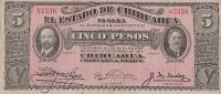 (№1914P-S531g) Банкнота Мексика 1914 год "5 Pesos"