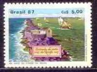 (№1987-2231) Марка Бразилия 1987 год "450 лет Ресиф пе", Гашеная