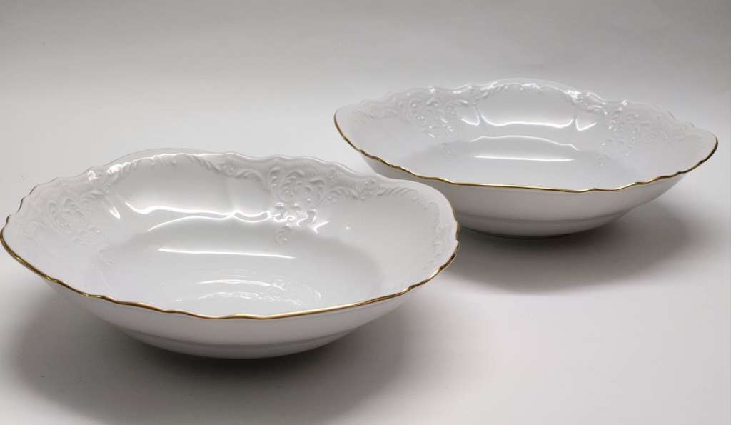 Салатники блюда сервировочные большие глубокие тарелки 2 шт фарфор Bernadotte Чехия 