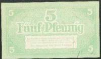 (№2017) Банкнота Германия (Без даты) 5 Pfennig"