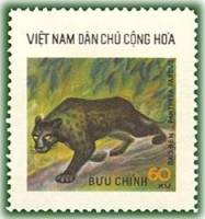 (1976-017) Марка Вьетнам "Леопард"   Дикие животные I Θ