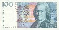 (,) Банкнота Швеция 1986 год 100 крон "Карл Линней"   UNC
