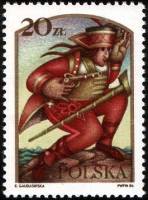 (1986-047) Марка Польша "Яношик вор"    Польские сказки III O