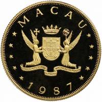 (№1987km37) Монета Макао 1987 год 1,000 Patacas (Год Рабит)