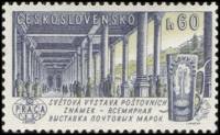 (1961-056) Марка Чехословакия "Кружка"    Международная выставка марок Прага III Θ