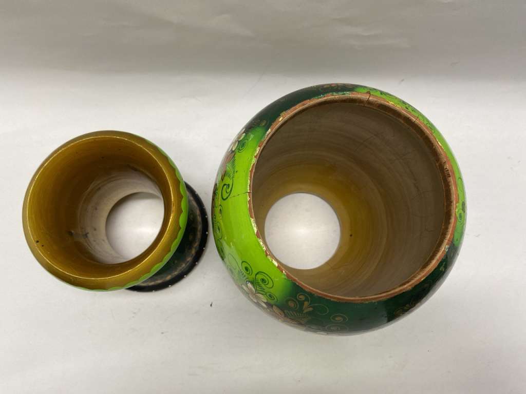 Ваза деревянная хохлома (состояние на фото)