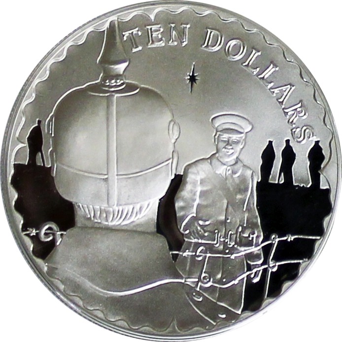 (2008) Монета Каймановы острова 2008 год 10 долларов &quot;Кайзеровский солдат&quot;  Серебро Ag 925  PROOF
