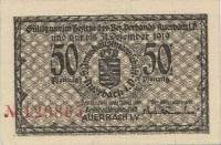 (№1919) Банкнота Германия 1919 год "50 Pfennig"