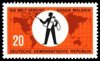 (1963-009) Марка Германия (ГДР) "Опрыскиватель"    Борьба с малярией III Θ
