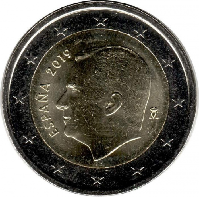 (2019) Монета Испания 2019 год 2 евро  4. Король Филипп VI Биметалл  UNC