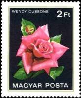 (1982-019) Марка Венгрия "Чайная роза"    Розы III Θ