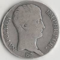 1804 Монета Франция 5 франков Наполеон I Бонапарт  Серебро Ag 900  VF