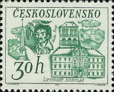 (1968-013) Марка Чехословакия &quot;Л. Микулаш&quot;    Личности III Θ