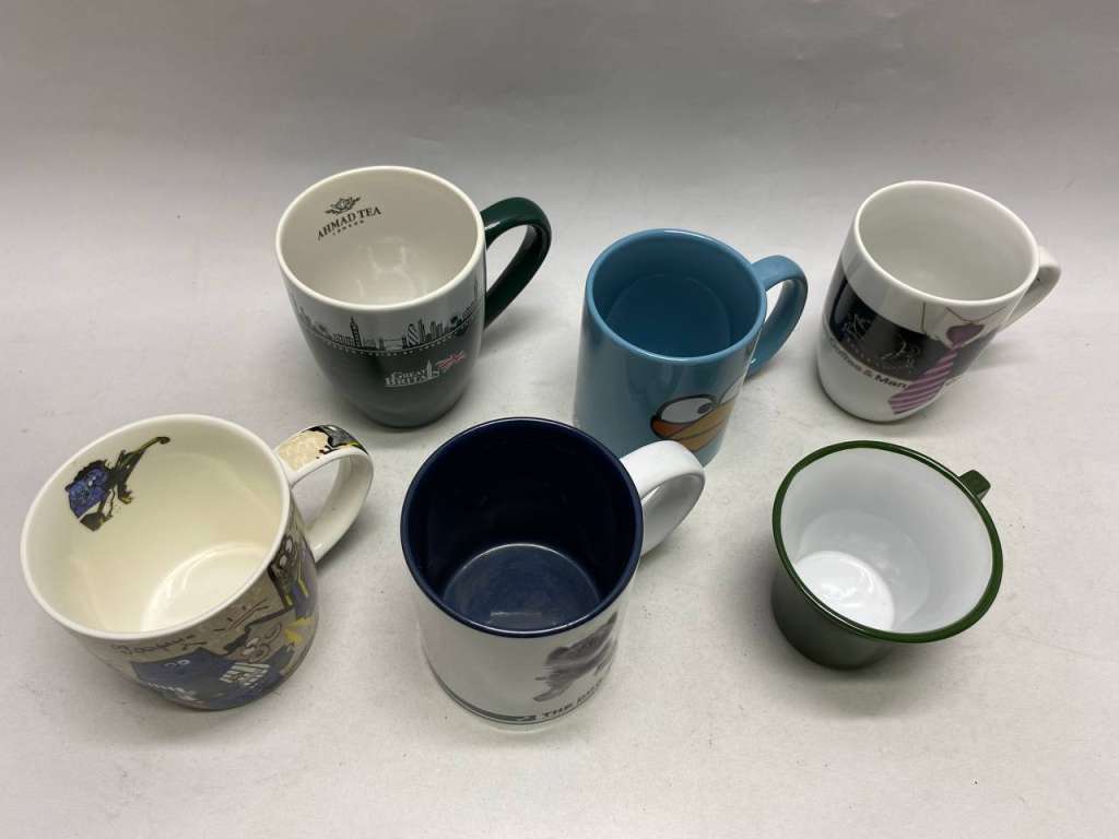 Набор чашек разной расцветки 6 шт