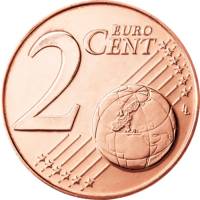 (2015) Монета Латвия 2015 год 2 цента    UNC