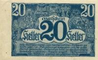 (№1920P-S115x) Банкнота Австрия 1920 год "20 Heller"