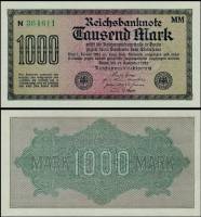 (1922) Банкнота Германия 1922 год 1 000 марок "Вод знак Ножи" 3-й выпуск  XF