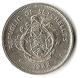 (№1982km49.1) Монета Сейшельские острова 1982 год 25 Cents