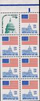 Лист марок США 1977 год "Купол Капитолия и флаг", Гашеный