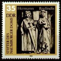 (1983-053) Марка Германия (ГДР) "Фигуры (3)"    Наумбургский собор II Θ