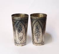 Стопки 2 шт серебро 875 проба общий вес 98 рамм