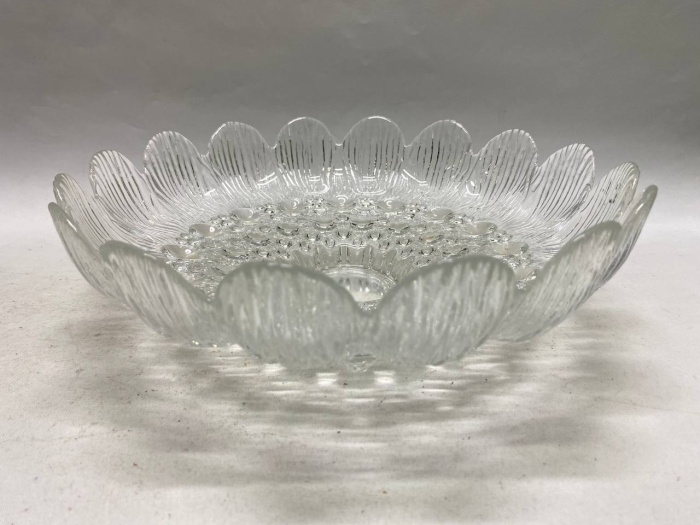 Фруктовница ваза с лепестками хрусталь 27 см