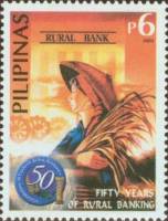 (№2003-3405) Марка Филиппины 2003 год "Сельских банковской 50-летний юбилей", Гашеная