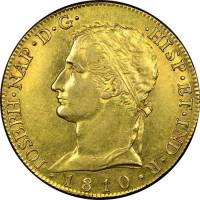 (№1810km545) Монета Испания 1810 год 320 Reales (Мадриде Короновали М - АИ,РС)