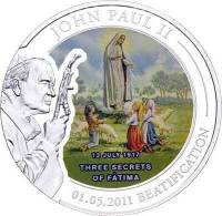 (№2011km340) Монета Палау 2011 год 1 Dollar (Видения в Фатиме)