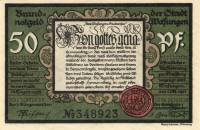 (№1921) Банкнота Германия 1921 год "50 Pfennig"