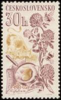 (1961-047) Марка Чехословакия "Клевер луговой"    Сельскохозяйственная продукция III Θ