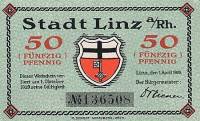 (№1919) Банкнота Германия 1919 год "50 Pfennig"