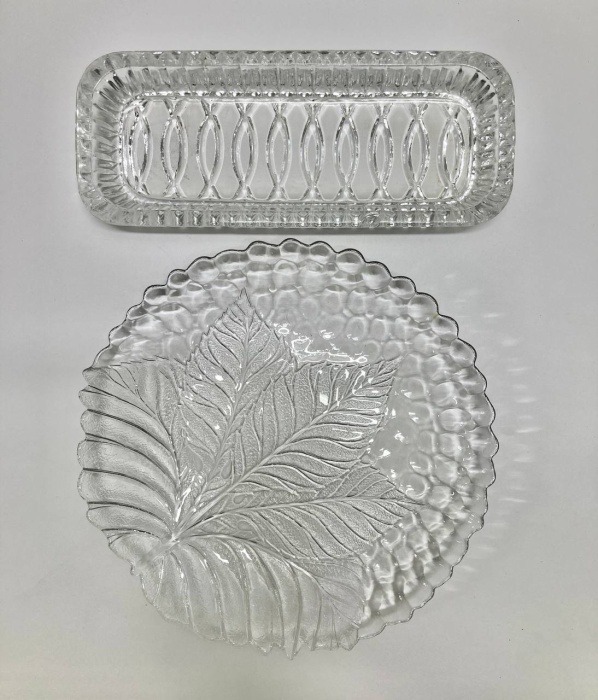 Блюдо + рыбница, стекло