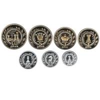 (2013 7 шт 10 25 50 копеек 1 3 5 10 рублей) Набор монет Калмыкия 2013 год "Шахматные фигуры"  UNC